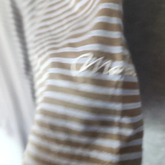 Marbas 100% Cotton Polo Shirt Mens Tan Blue Embroidered Logo Size Large - Picture 6 of 9